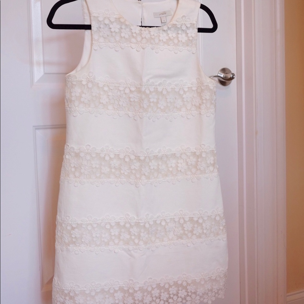 JCREW lace striped shift dress (white) - Picture 3 of 4